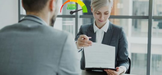 lenders reviews the credit scores of loan applicant